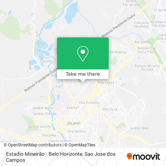 Estadio Mineirão - Belo Horizonte map