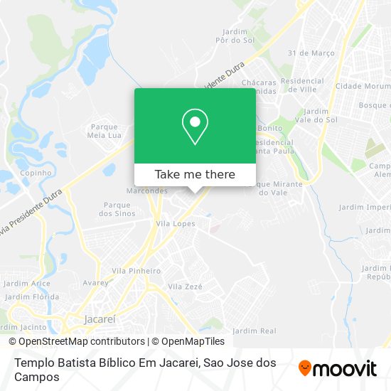 Templo Batista Bíblico Em Jacarei map