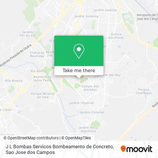 J L Bombas Servicos Bombeamento de Concreto map