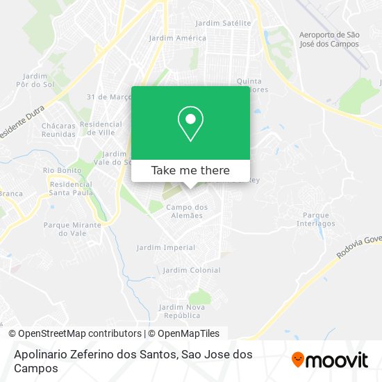 Apolinario Zeferino dos Santos map