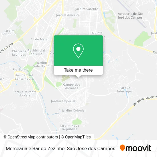 Mercearia e Bar do Zezinho map