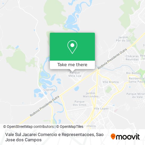 Vale Sul Jacarei Comercio e Representacoes map