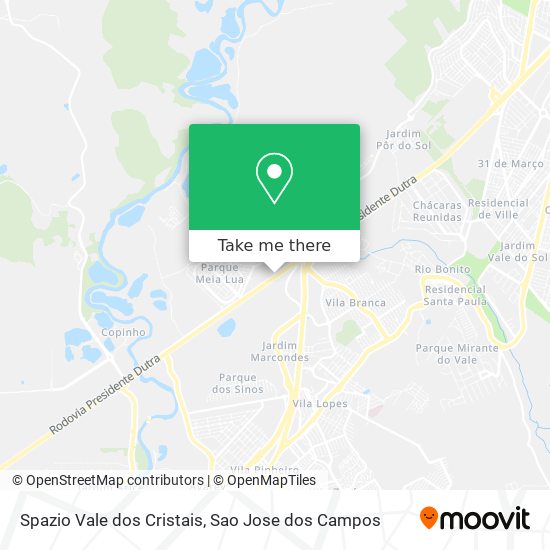 Spazio Vale dos Cristais map