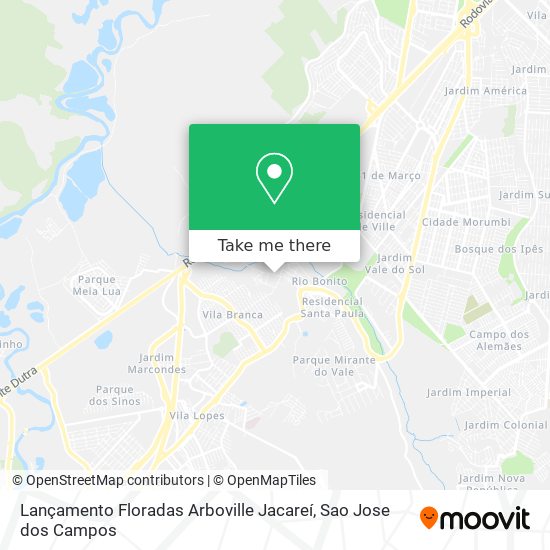 Lançamento Floradas Arboville Jacareí map