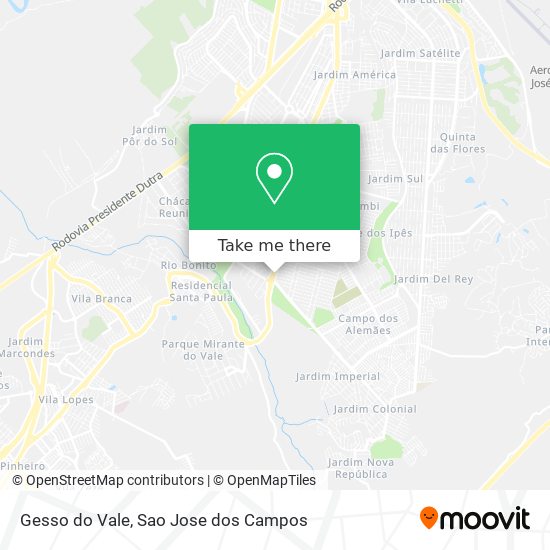 Gesso do Vale map