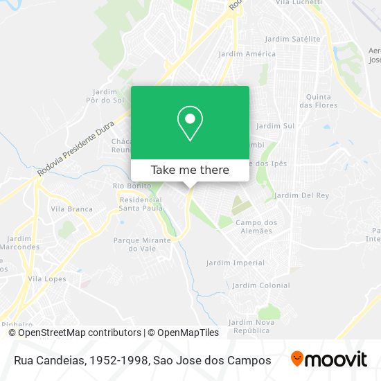 Rua Candeias, 1952-1998 map