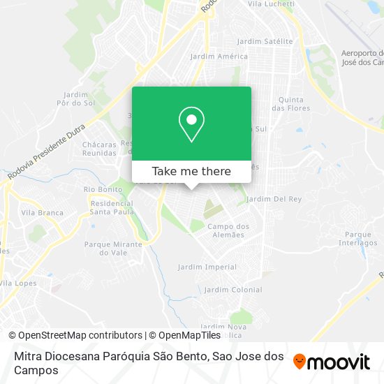 Mapa Mitra Diocesana Paróquia São Bento