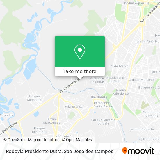 Rodovia Presidente Dutra map