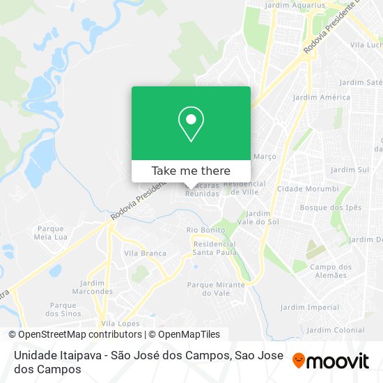 Unidade Itaipava - São José dos Campos map