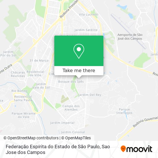 Federação Espírita do Estado de São Paulo map