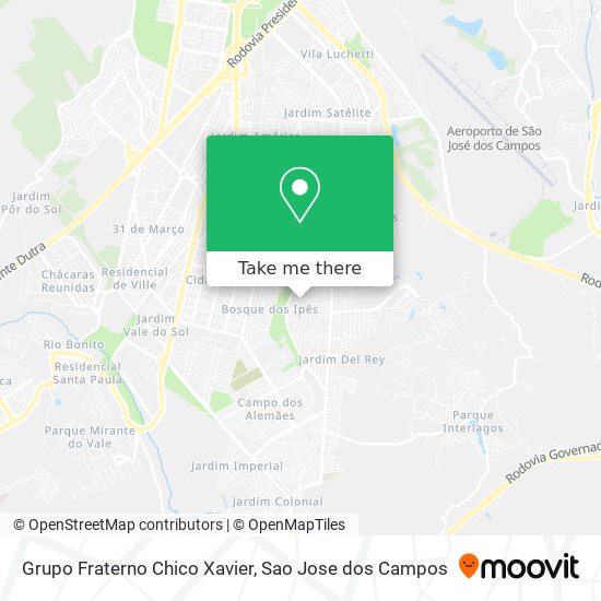Grupo Fraterno Chico Xavier map