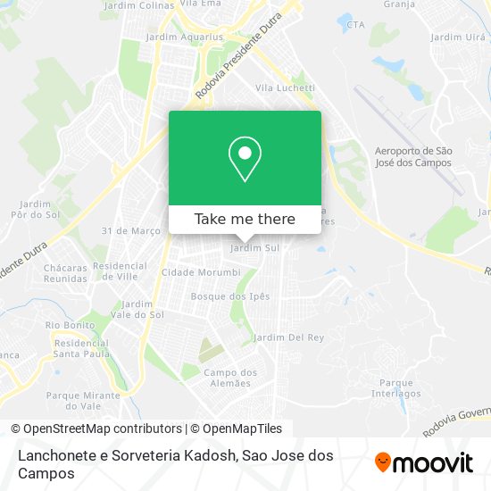 Lanchonete e Sorveteria Kadosh map