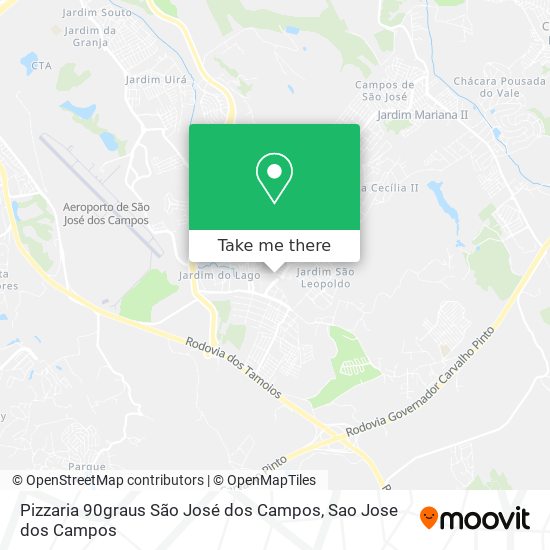 Pizzaria 90graus São José dos Campos map