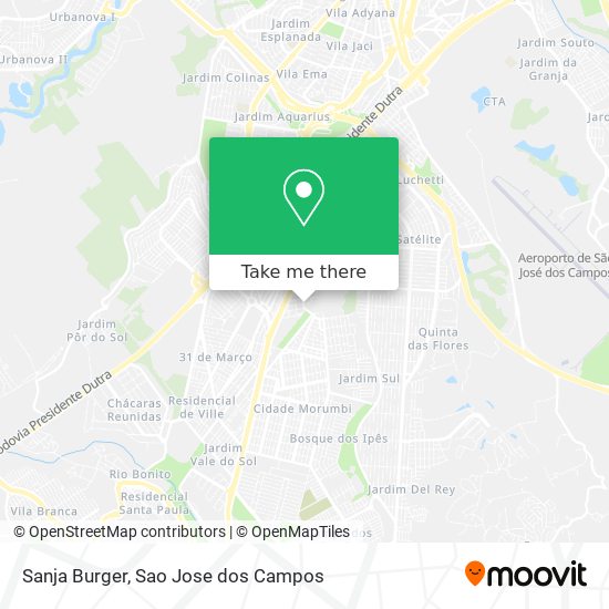 Sanja Burger map
