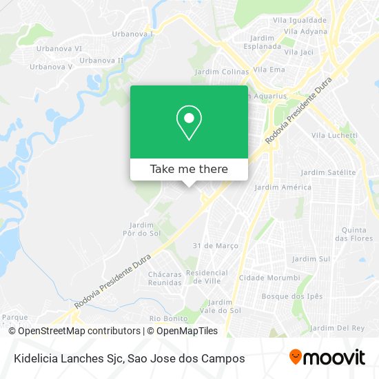 Kidelicia Lanches Sjc map
