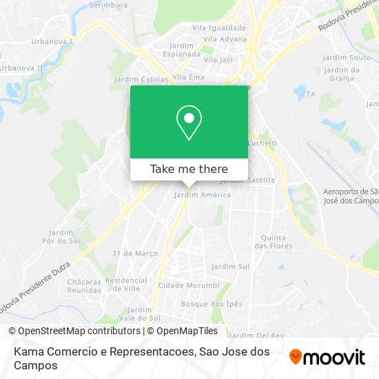 Kama Comercio e Representacoes map