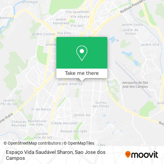 Espaço Vida Saudável Sharon map