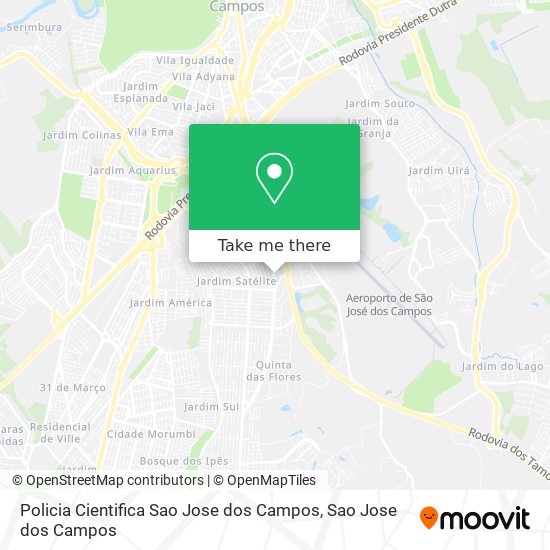 Policia Cientifica Sao Jose dos Campos map