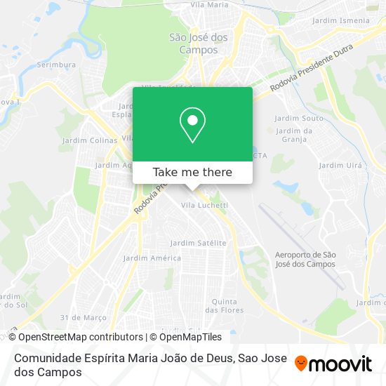 Comunidade Espírita Maria João de Deus map