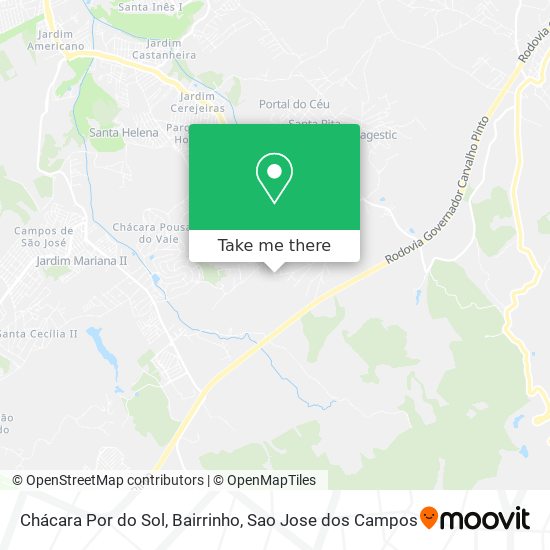 Chácara Por do Sol, Bairrinho map