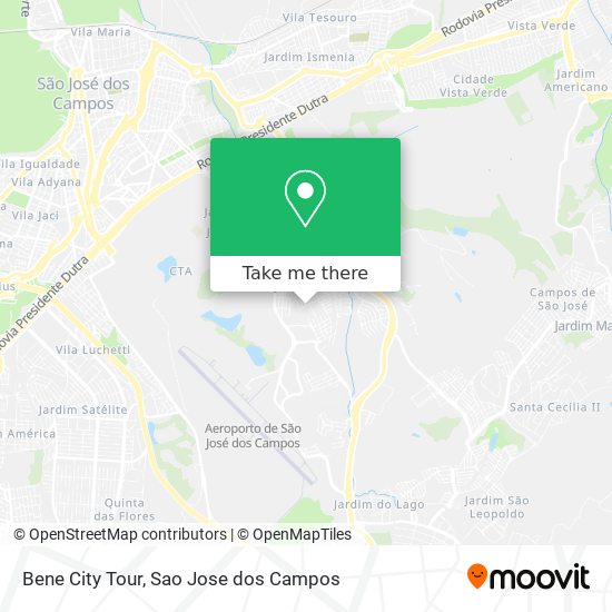 Bene City Tour map