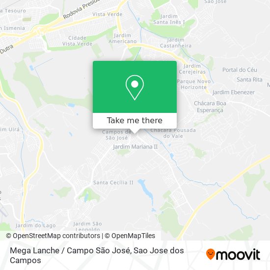 Mega Lanche / Campo São José map