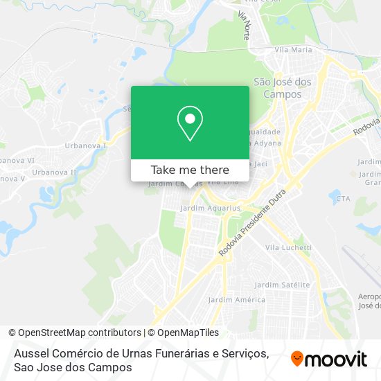 Aussel Comércio de Urnas Funerárias e Serviços map