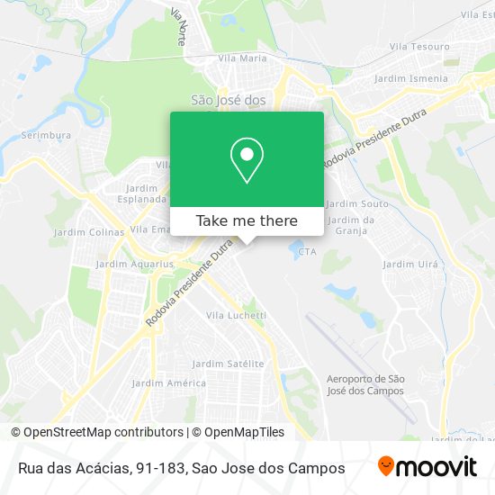 Rua das Acácias, 91-183 map