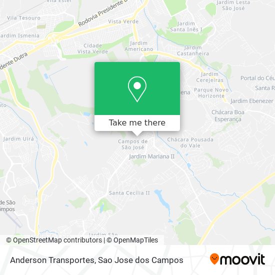 Anderson Transportes map