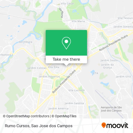 Rumo Cursos map