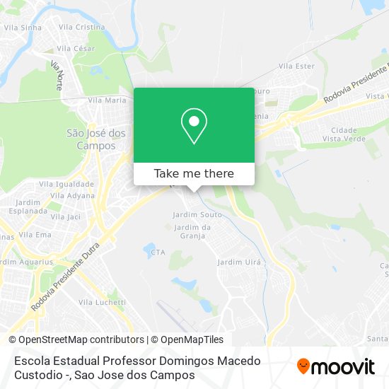 Mapa Escola Estadual Professor Domingos Macedo Custodio -