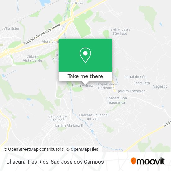 Chácara Três Rios map