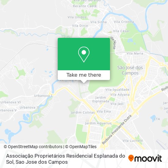 Associação Proprietários Residencial Esplanada do Sol map