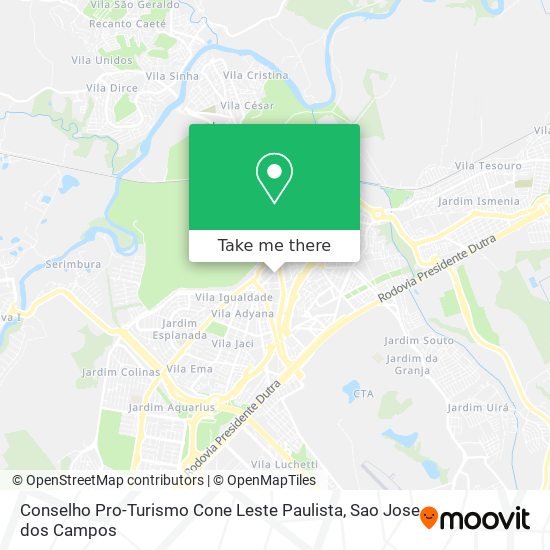 Mapa Conselho Pro-Turismo Cone Leste Paulista