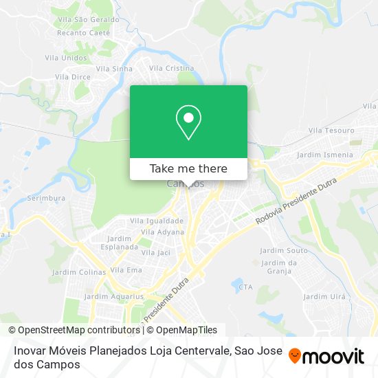 Inovar Móveis Planejados Loja Centervale map