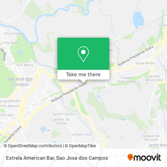 Estrela American Bar map