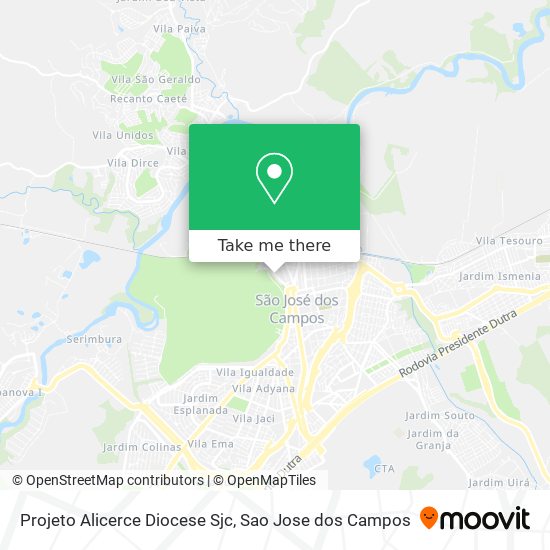 Projeto Alicerce Diocese Sjc map