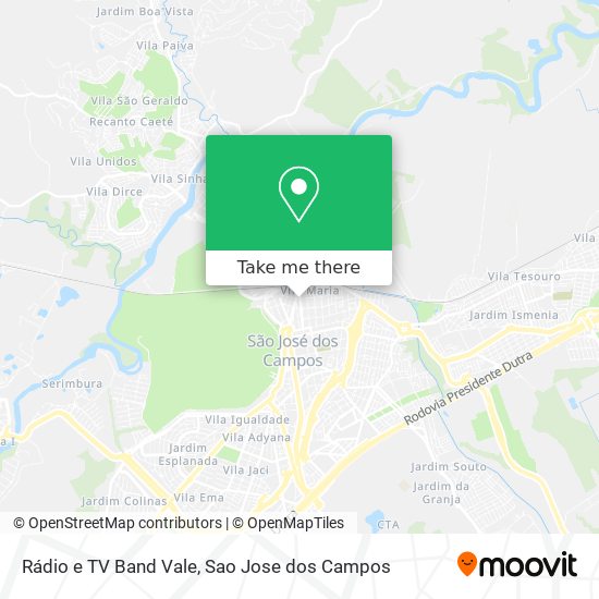 Rádio e TV Band Vale map