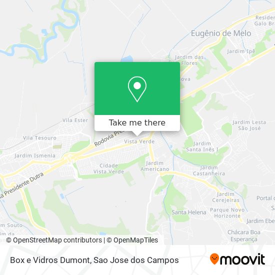 Box e Vidros Dumont map