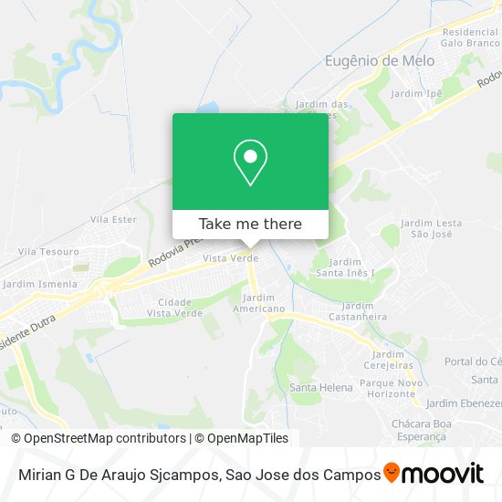 Mirian G De Araujo Sjcampos map