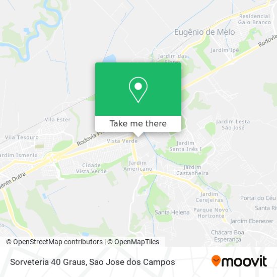 Sorveteria 40 Graus map
