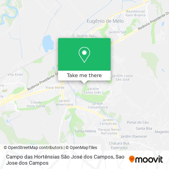 Campo das Hortênsias São José dos Campos map