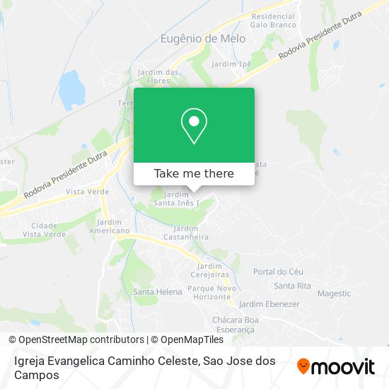 Mapa Igreja Evangelica Caminho Celeste