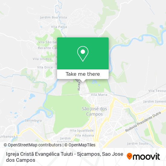 Igreja Cristã Evangélica Tuiuti - Sjcampos map