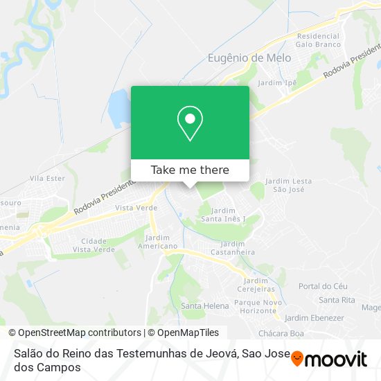 Salão do Reino das Testemunhas de Jeová map