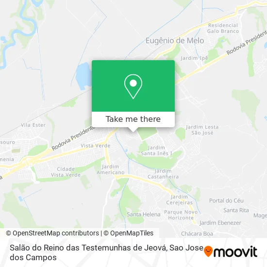 Salão do Reino das Testemunhas de Jeová map