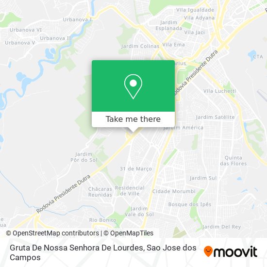 Gruta De Nossa Senhora De Lourdes map