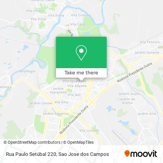 Mapa Rua Paulo Setúbal 220