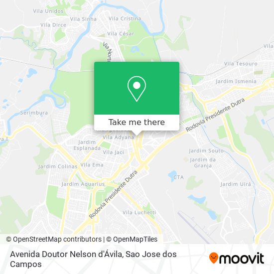 Mapa Avenida Doutor Nelson d'Ávila