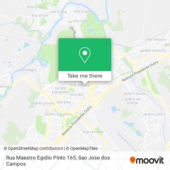 Mapa Rua Maestro Egídio Pinto 165